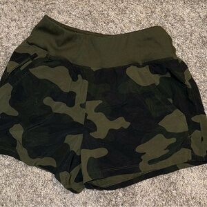 All in Motion Green Camo Women's Athletic Shorts